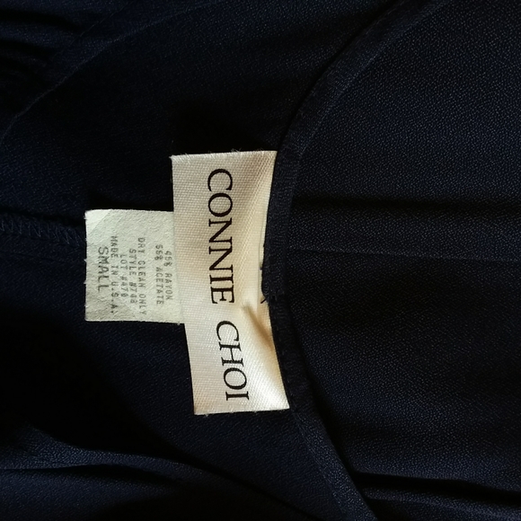 Connie Choi Navy Maxi dress sz S - Picture 4 of 6